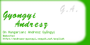 gyongyi andresz business card