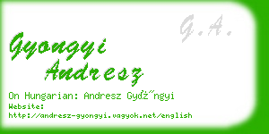 gyongyi andresz business card